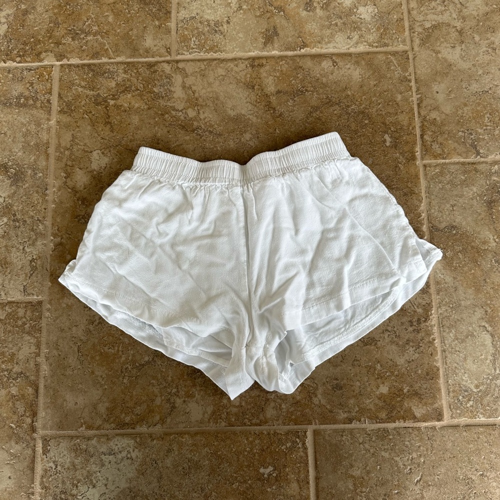 Women's White Casual Shorts